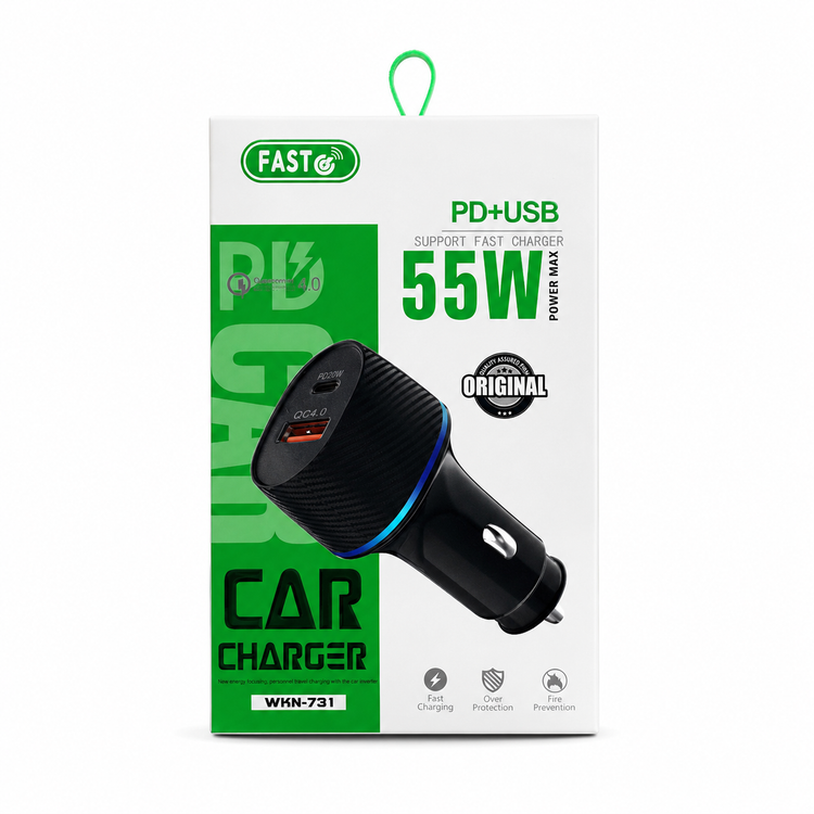 شارژر فندکی خودرو FAST مدل WKN-731 توان 55 وات