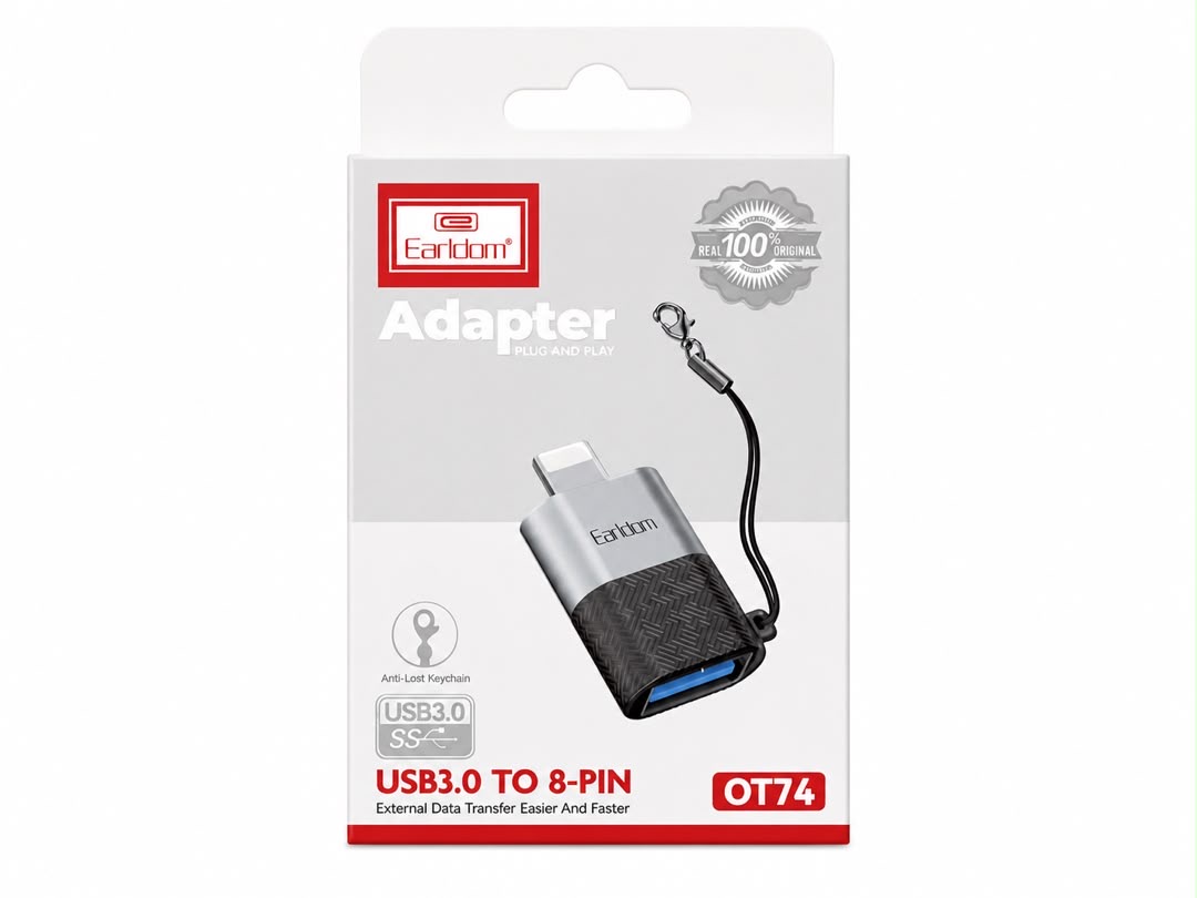 تبدیل OTG USB به Lightning ارلدام OT74 برای آیفون